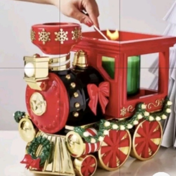 Large Christmas Train Luminary BBW 3-wick Candle Holder HTF Limited Edition 💚 - Picture 9 of 9